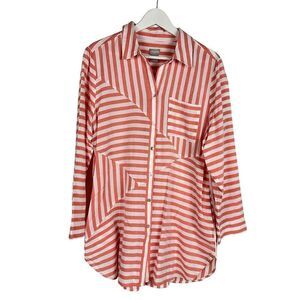 Chico's Splice Striped Tunic Top Chicos 2 US size 12